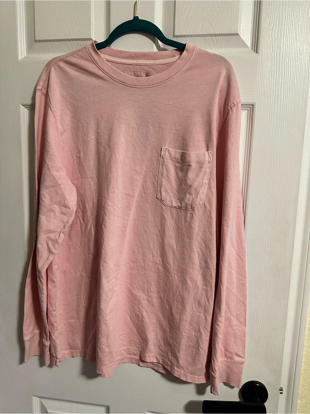 Goodfellow & Co Light Pink Long-Sleeve Pocket Tee